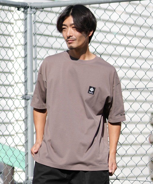 Columbia(コロンビア)の「columbia/コロンビア リラックスフィット綿混ショートスリーブTシャツ ムラサキ限定 PM0963(Tシャツ/カットソー・メンズ・ダークグリーン/グレイッシュベージュ/ホワイト×グリーン/ブラック×グリーン・XL/L/M/S)」の20枚目の写真