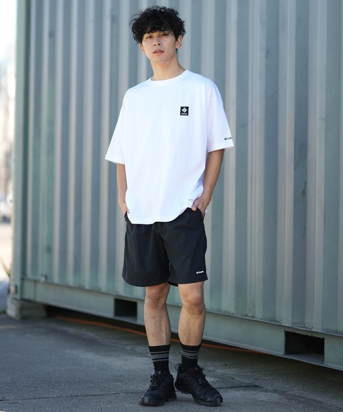 Columbia(コロンビア)の「columbia/コロンビア リラックスフィット綿混ショートスリーブTシャツ ムラサキ限定 PM0963(Tシャツ/カットソー・メンズ・ダークグリーン/グレイッシュベージュ/ホワイト×グリーン/ブラック×グリーン・XL/L/M/S)」の11枚目の写真