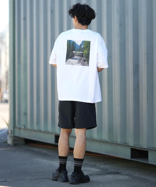 Columbia(コロンビア)の「columbia/コロンビア リラックスフィット綿混ショートスリーブTシャツ ムラサキ限定 PM0963(Tシャツ/カットソー・メンズ・ダークグリーン/グレイッシュベージュ/ホワイト×グリーン/ブラック×グリーン・XL/L/M/S)」の13枚目の写真