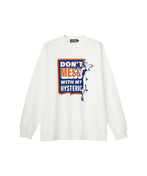 HYSTERIC GLAMOUR(ヒステリックグラマー)の「DON’T MESS Tシャツ(Tシャツ/カットソー・メンズ・カーキ/ブラック/ホワイト・SMALL/MEDIUM/LARGE/X-LARGE)」の1枚目の写真