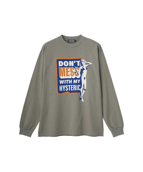 HYSTERIC GLAMOUR(ヒステリックグラマー)の「DON’T MESS Tシャツ(Tシャツ/カットソー・メンズ・カーキ/ブラック/ホワイト・SMALL/MEDIUM/LARGE/X-LARGE)」の3枚目の写真