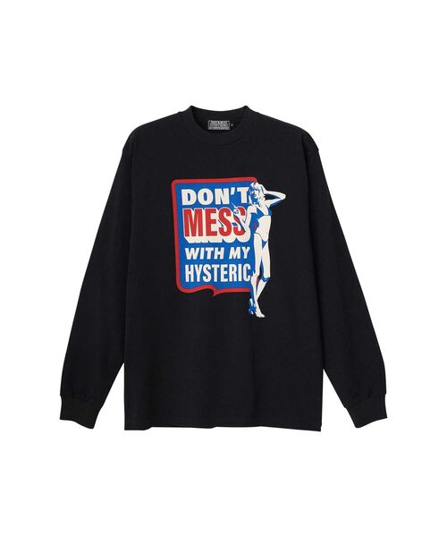 HYSTERIC GLAMOUR(ヒステリックグラマー)の「DON’T MESS Tシャツ(Tシャツ/カットソー・メンズ・カーキ/ブラック/ホワイト・SMALL/MEDIUM/LARGE/X-LARGE)」の2枚目の写真