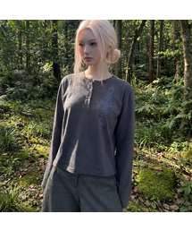 [ユニセックス]SIM CROSS ヘンリーネックロングスリーブTシャツ_3カラー