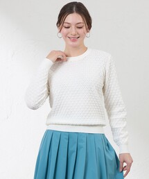 amaca | バルキーストレッチ編み柄ニット(ニット/セーター)