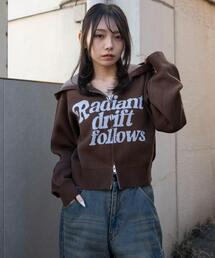 WEGO/【26年春新作】グラフィックジャガードニットZIPパーカー