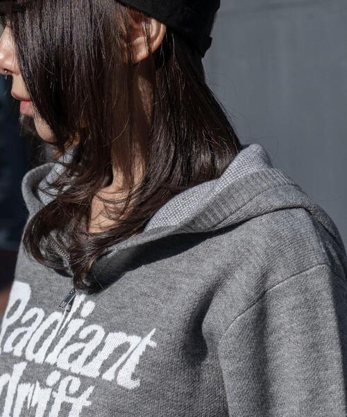 WEGO（ウィゴー）の「WEGO/【26年春新作】グラフィックジャガードニットZIPパーカー（パーカー・レディース・アイボリー/ブラウン/グレー・FREE）」の7枚目の写真