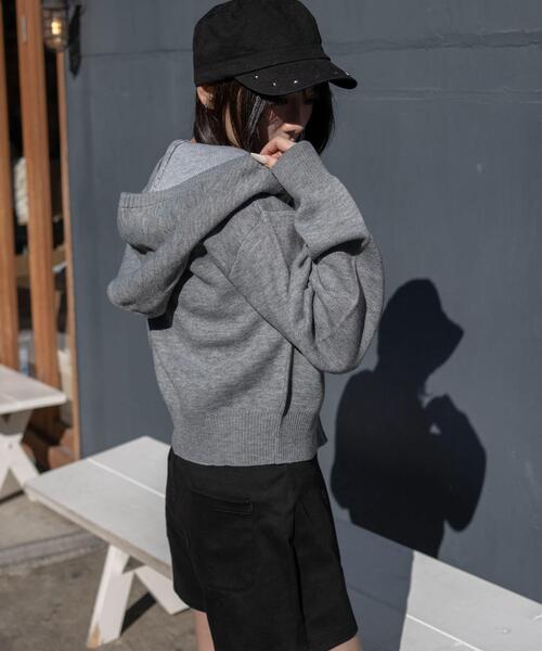 WEGO（ウィゴー）の「WEGO/【26年春新作】グラフィックジャガードニットZIPパーカー（パーカー・レディース・アイボリー/ブラウン/グレー・FREE）」の17枚目の写真