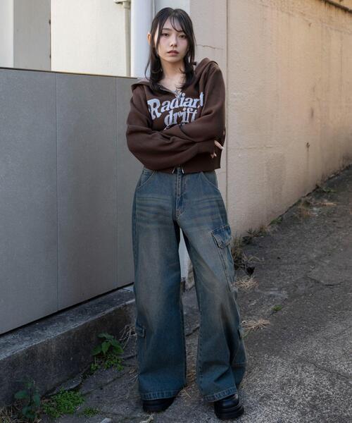 WEGO（ウィゴー）の「WEGO/【26年春新作】グラフィックジャガードニットZIPパーカー（パーカー・レディース・アイボリー/ブラウン/グレー・FREE）」の22枚目の写真