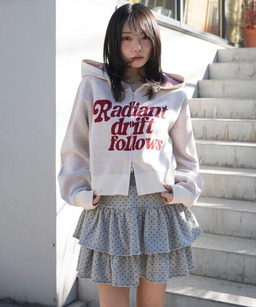 WEGO（ウィゴー）の「WEGO/【26年春新作】グラフィックジャガードニットZIPパーカー（パーカー・レディース・アイボリー/ブラウン/グレー・FREE）」の12枚目の写真