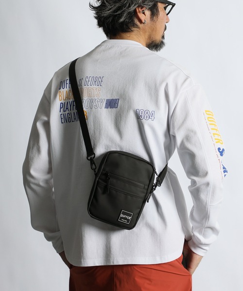 The DUFFER of ST.GEORGE（ザダファーオブセントジョージ）の「〔BLACK LABEL〕MINI SHOULDER BAG：ミニ ショルダーバッグ（ショルダーバッグ・メンズ・ブラック/ネイビー・F）」の2枚目の写真