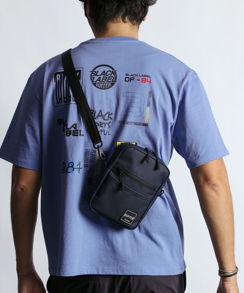 The DUFFER of ST.GEORGE（ザダファーオブセントジョージ）の「〔BLACK LABEL〕MINI SHOULDER BAG：ミニ ショルダーバッグ（ショルダーバッグ・メンズ・ブラック/ネイビー・F）」の3枚目の写真
