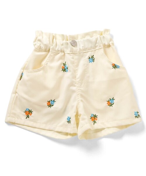 apres les cours（アプレレクール）の「ハート・フラワー刺繍ショートパンツ_ジュニア対応（その他パンツ・キッズ・サーモンピンク/ブルー/アイボリー/サックスブルー/ブラック・140/130/120/110/100/90/80）」の14枚目の写真