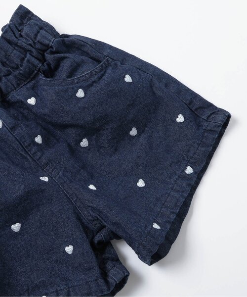 apres les cours（アプレレクール）の「ハート・フラワー刺繍ショートパンツ_ジュニア対応（その他パンツ・キッズ・サーモンピンク/ブルー/アイボリー/サックスブルー/ブラック・140/130/120/110/100/90/80）」の20枚目の写真