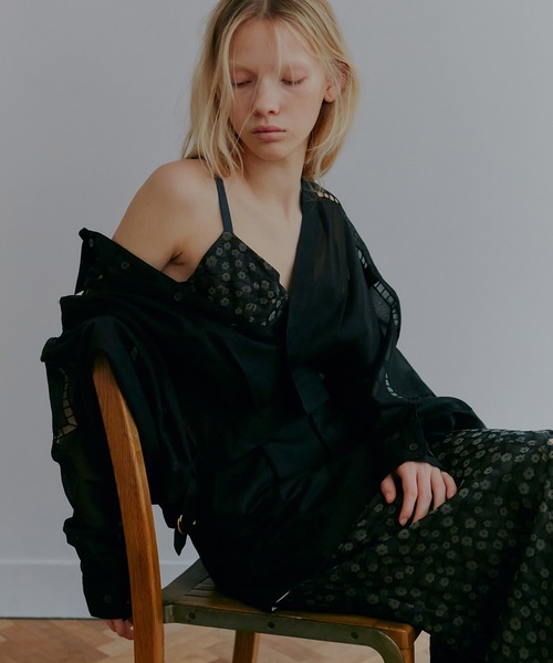 IRENENNE(アイレネ)の「シアーシャツブルゾン / Sheer Shirt Blouson(シャツ/ブラウス・レディース・ブラック・36)」の1枚目の写真