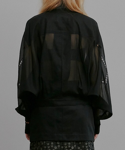 IRENENNE(アイレネ)の「シアーシャツブルゾン / Sheer Shirt Blouson(シャツ/ブラウス・レディース・ブラック・36)」の6枚目の写真