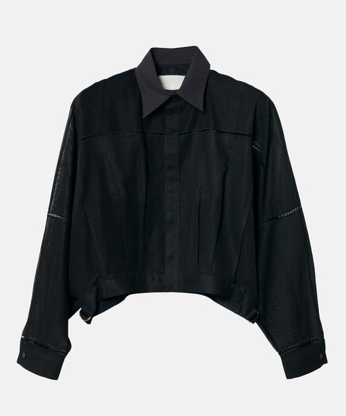 IRENENNE(アイレネ)の「シアーシャツブルゾン / Sheer Shirt Blouson(シャツ/ブラウス・レディース・ブラック/ホワイト・36)」の8枚目の写真