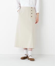 ◆【ウォッシャブル】ストレッチポンチAラインスカート