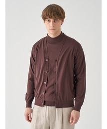 JOHN SMEDLEY（ジョンスメドレー）の「Vネック長袖コットンニットカーディガン（カーディガン/ボレロ）」