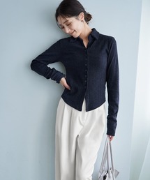 STYLE DELI（スタイルデリ）の「リブニットソー襟付きトップス（Tシャツ/カットソー）」