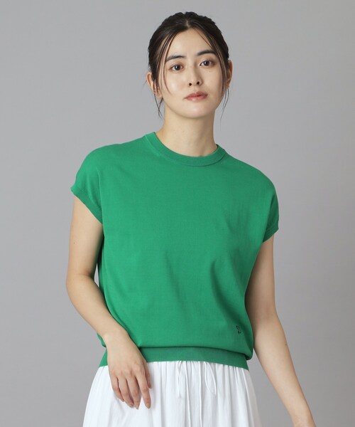 DRESSTERIOR（ドレステリア）の「【ウォッシャブル】コットンシルクフレンチスリーブニット（ニット/セーター・レディース・グリーン/ブラック/レッド系1・36/38/40）」の19枚目の写真