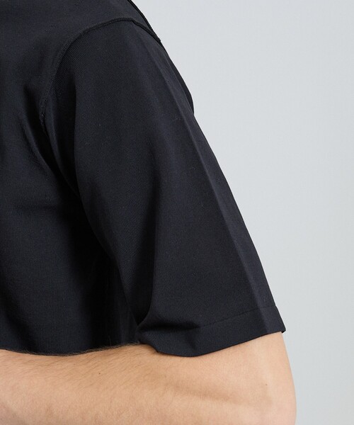 DESIGNWORKS(デザインワークス)の「リミットツイストニットTシャツ / 半袖ニット(ニット/セーター・メンズ・ブラック/グレイッシュベージュ/ネイビー/グリーン/スモークピンク・46/50/48)」の13枚目の写真