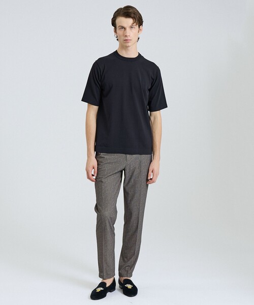 DESIGNWORKS(デザインワークス)の「リミットツイストニットTシャツ / 半袖ニット(ニット/セーター・メンズ・ブラック/グレイッシュベージュ/ネイビー/グリーン/スモークピンク・46/50/48)」の17枚目の写真