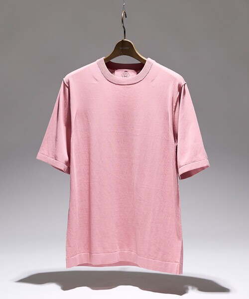 DESIGNWORKS(デザインワークス)の「リミットツイストニットTシャツ / 半袖ニット(ニット/セーター・メンズ・ブラック/グレイッシュベージュ/ネイビー/グリーン/スモークピンク・46/50/48)」の20枚目の写真