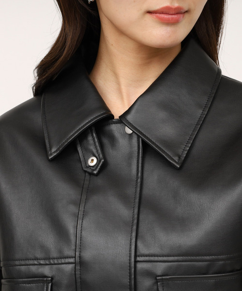 ROYAL PARTY（ロイヤルパーティー）の「アソートオーバーショートジャケット（ライダースジャケット・レディース・ベージュ/ブラック/ブラウン・FREE）」の11枚目の写真