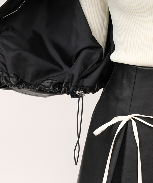 ROYAL PARTY（ロイヤルパーティー）の「アソートオーバーショートジャケット（ライダースジャケット・レディース・ベージュ/ブラック/ブラウン・FREE）」の14枚目の写真