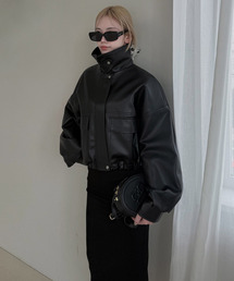 ROYAL PARTY | アソートオーバーショートジャケット(ライダースジャケット)