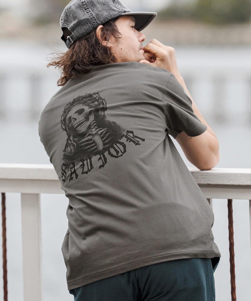 CAMBIO（カンビオ）の「mt10270- プリントT（Jesus） Tシャツ(CASD-176)（Tシャツ/カットソー・メンズ・ホワイト系その他/ネイビー系/スミクロ・XL/L/M/S）」の2枚目の写真