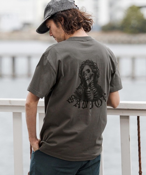CAMBIO（カンビオ）の「mt10270- プリントT（Jesus） Tシャツ(CASD-176)（Tシャツ/カットソー・メンズ・ホワイト系その他/ネイビー系/スミクロ・XL/L/M/S）」の5枚目の写真