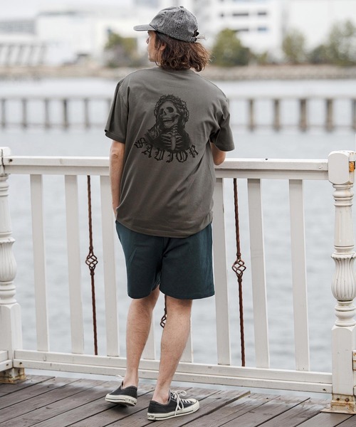 CAMBIO（カンビオ）の「mt10270- プリントT（Jesus） Tシャツ(CASD-176)（Tシャツ/カットソー・メンズ・ホワイト系その他/ネイビー系/スミクロ・XL/L/M/S）」の9枚目の写真