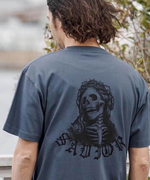 CAMBIO（カンビオ）の「mt10270- プリントT（Jesus） Tシャツ(CASD-176)（Tシャツ/カットソー・メンズ・ホワイト系その他/ネイビー系/スミクロ・XL/L/M/S）」の11枚目の写真
