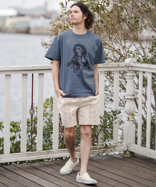 CAMBIO（カンビオ）の「mt10270- プリントT（Jesus） Tシャツ(CASD-176)（Tシャツ/カットソー・メンズ・ホワイト系その他/ネイビー系/スミクロ・XL/L/M/S）」の12枚目の写真