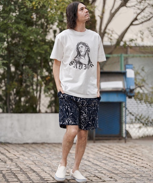 CAMBIO（カンビオ）の「mt10270- プリントT（Jesus） Tシャツ(CASD-176)（Tシャツ/カットソー・メンズ・ホワイト系その他/ネイビー系/スミクロ・XL/L/M/S）」の17枚目の写真