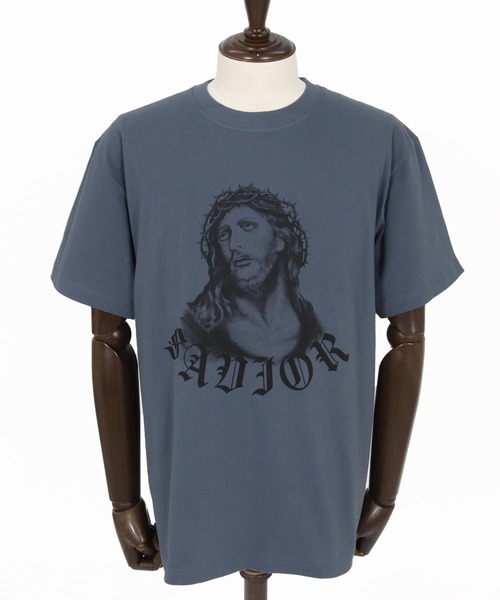 CAMBIO（カンビオ）の「mt10270- プリントT（Jesus） Tシャツ(CASD-176)（Tシャツ/カットソー・メンズ・ホワイト系その他/ネイビー系/スミクロ・XL/L/M/S）」の19枚目の写真