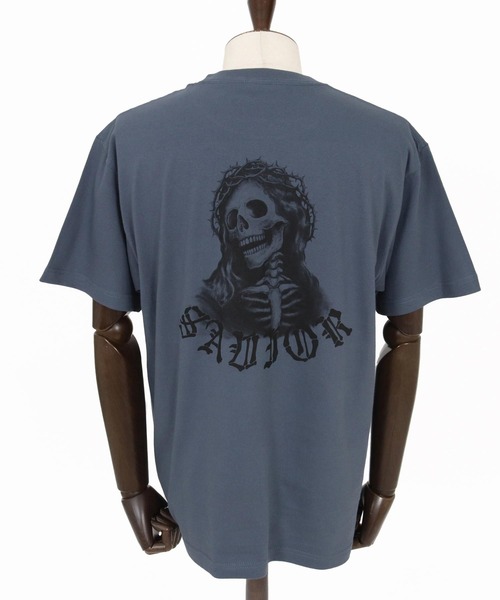 CAMBIO（カンビオ）の「mt10270- プリントT（Jesus） Tシャツ(CASD-176)（Tシャツ/カットソー・メンズ・ホワイト系その他/ネイビー系/スミクロ・XL/L/M/S）」の20枚目の写真