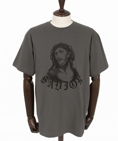 CAMBIO（カンビオ）の「mt10270- プリントT（Jesus） Tシャツ(CASD-176)（Tシャツ/カットソー・メンズ・ホワイト系その他/ネイビー系/スミクロ・XL/L/M/S）」の21枚目の写真