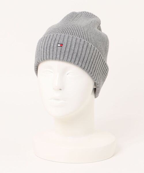 TOMMY HILFIGER(トミーヒルフィガー)の「TOMMY HILFIGER ニット帽 ビーニー(ニットキャップ/ビーニー・メンズ・クリーム/ブルー/グレー/ブラック・FREE)」の2枚目の写真