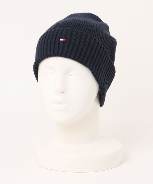 TOMMY HILFIGER(トミーヒルフィガー)の「TOMMY HILFIGER ニット帽 ビーニー(ニットキャップ/ビーニー・メンズ・クリーム/ブルー/グレー/ブラック・FREE)」の4枚目の写真