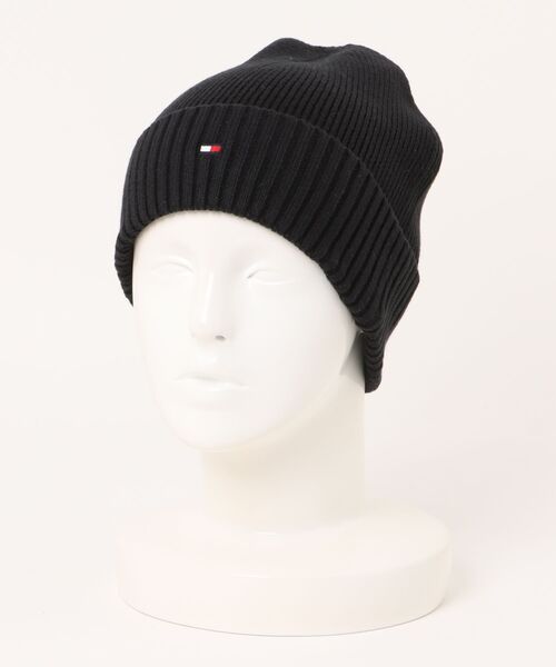 TOMMY HILFIGER(トミーヒルフィガー)の「TOMMY HILFIGER ニット帽 ビーニー(ニットキャップ/ビーニー・メンズ・クリーム/ブルー/グレー/ブラック・FREE)」の1枚目の写真