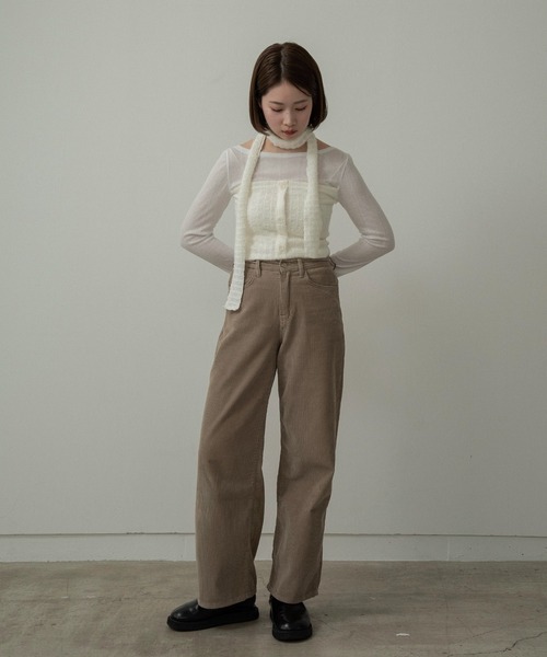 lawgy(ラウジー)の「tie set docking bustier tops / タイセットドッキングビスチェトップス(その他トップス・レディース・ホワイト/グレー・FREE)」の8枚目の写真