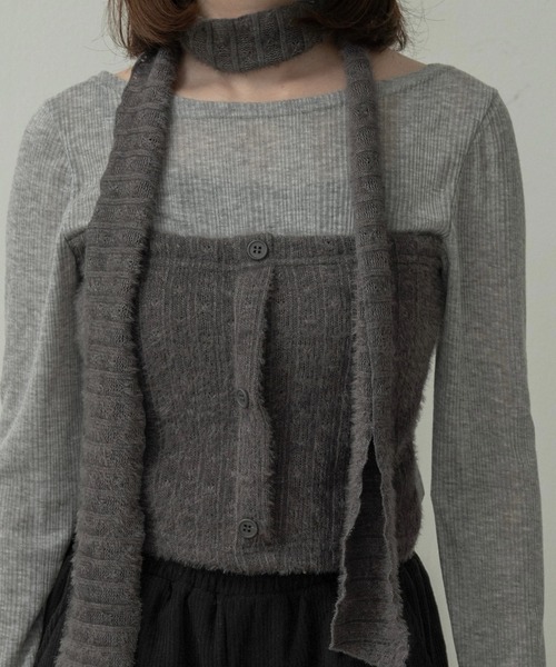 lawgy(ラウジー)の「tie set docking bustier tops / タイセットドッキングビスチェトップス(その他トップス・レディース・ホワイト/グレー・FREE)」の10枚目の写真