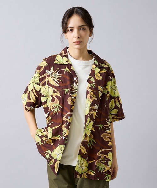 DEUS EX MACHINA（デウスエクスマキナ）の「【Deus Ex Machina / デウスエクスマキナ】Broadus Shirt / ボタニカル 半袖シャツ / ユニセックス（シャツ/ブラウス・メンズ・ブルー/ブラウン・M/S）」の2枚目の写真