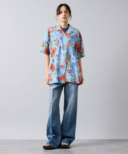 DEUS EX MACHINA（デウスエクスマキナ）の「【Deus Ex Machina / デウスエクスマキナ】Broadus Shirt / ボタニカル 半袖シャツ / ユニセックス（シャツ/ブラウス・メンズ・ブルー/ブラウン・M/S）」の7枚目の写真