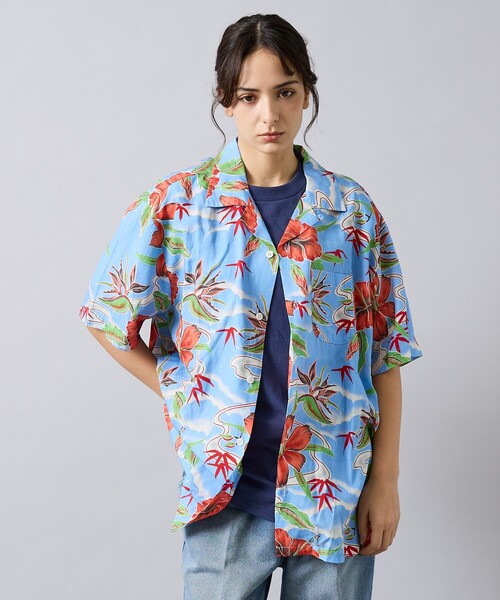 DEUS EX MACHINA（デウスエクスマキナ）の「【Deus Ex Machina / デウスエクスマキナ】Broadus Shirt / ボタニカル 半袖シャツ / ユニセックス（シャツ/ブラウス・メンズ・ブルー/ブラウン・M/S）」の9枚目の写真