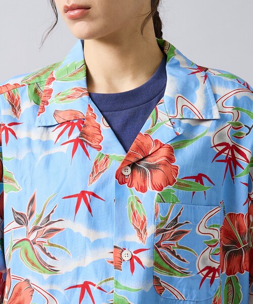 DEUS EX MACHINA（デウスエクスマキナ）の「【Deus Ex Machina / デウスエクスマキナ】Broadus Shirt / ボタニカル 半袖シャツ / ユニセックス（シャツ/ブラウス・メンズ・ブルー/ブラウン・M/S）」の12枚目の写真