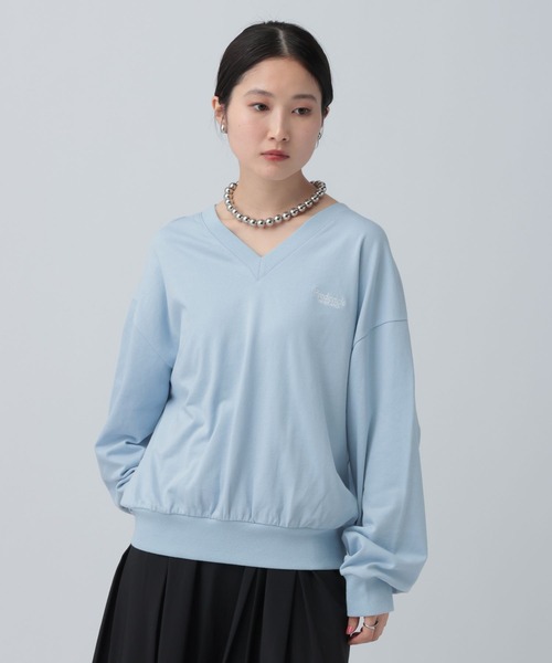 LEPSIM（レプシィム）の「Vネックアソート刺繍プルオーバー　639525（Tシャツ/カットソー・レディース・オフホワイト/チャコールグレー/ライトブルー・FREE）」の13枚目の写真