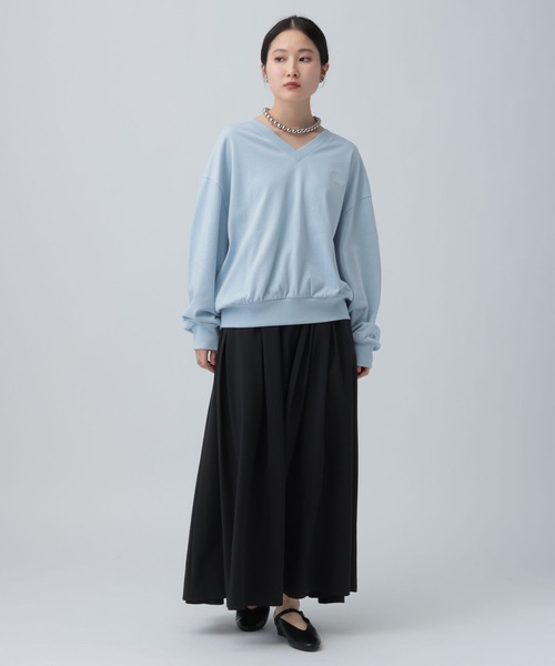 LEPSIM（レプシィム）の「Vネックアソート刺繍プルオーバー　639525（Tシャツ/カットソー・レディース・オフホワイト/チャコールグレー/ライトブルー・FREE）」の16枚目の写真